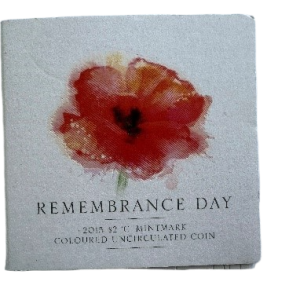2015 Remembrance Day coloured uncirculated coin