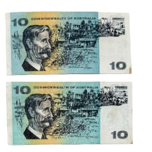 Australian old $10 bank notes