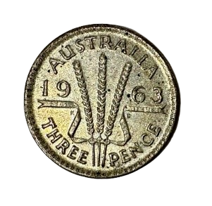 1963 – Elizabeth II Australia – Silver Three Pence