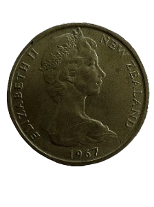 1967 silver 50 Elizabeth II ENDEAVOURJB. $65
