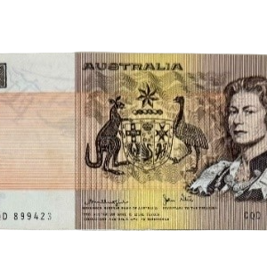 1966 Australian old one dollar bank notes