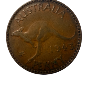 1943 – King Geroge Australia – One Penny