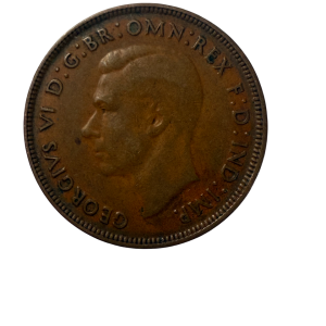 1943 – King Geroge Australia – One Penny