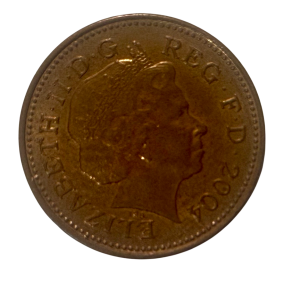 2004 Elizabeth II – One Penny Euro.