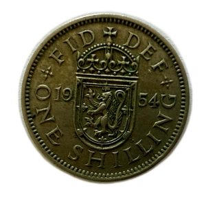 1954 Elizabeth II – UK One Shilling