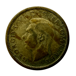 1943 GEORGIVS VI – UK “SRJ” SixPence