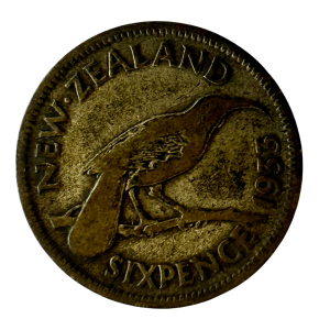 1933 GEORGE V For New Zealand – SixPence