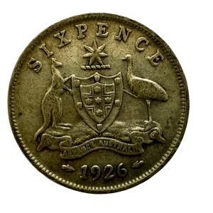 1926 GEORGEVS V For Australia – SixPence