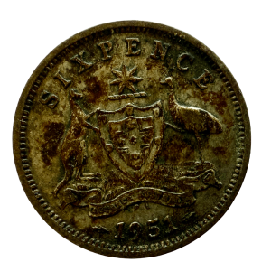 1951 GEORGEVS VI For Australia – SixPence