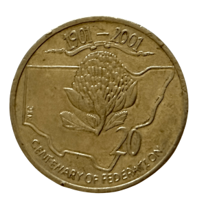 2001 Elizabeth II For Australia – 20 Cents