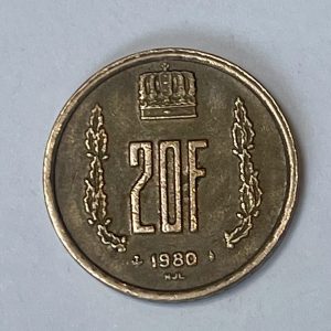 1980 Luxembourg 20 Franc