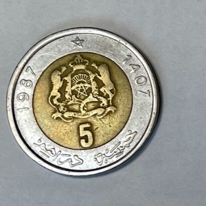 1987-1407* Moroccan 5 Dirhams