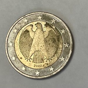 2002 German-Rare side with letters 2 Dollar Euro