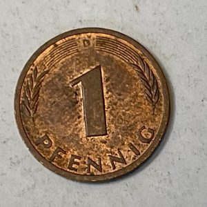 1991 D Germany 1 Pfennig