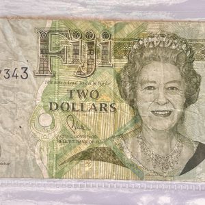 2007  Fiji 2 dollars Banknote Serial number: DJ347343