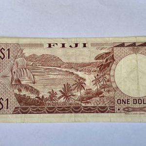 1974 Fiji 1 dollar Banknote. Serial number: A/7 479948
