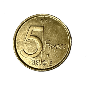 1998 Belgium 5 Francs (Gold)
