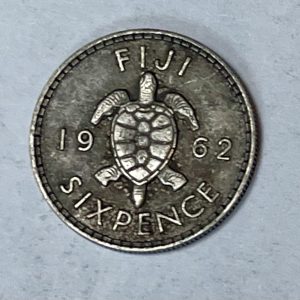 1962 Fiji SIXPENCE