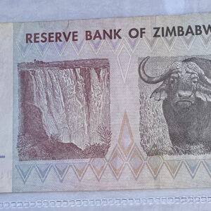 2007 Zimbabwe 1 Dollar Banknote. Serial Number: AD9838633