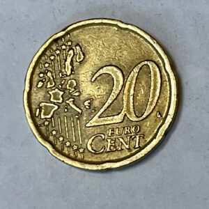 1999 Spain 50 cent EURO (Top Head Error) 20 cent EURO