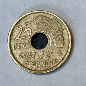 1996 * Rare ?CASTILLA LA MANCHA? Spain 25 cent PTAS