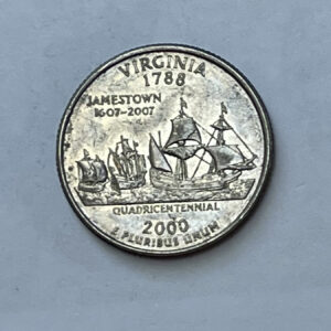 “1788-2000 P USA Virginia Jamestown 1607-2007 ¼ Dollar”