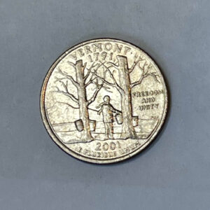 “1791-2001 D USA Vermont Freedom And Unity ¼ Dollar”