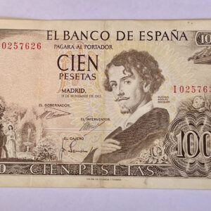 1928 Spain 100 Pesetas Banknote