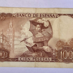 1928 Spain 100 Pesetas Banknote