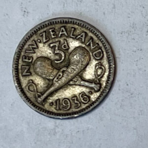 1936*  New Zealand Silver 3d