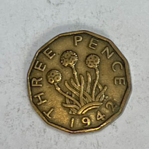 1942 GOLD* UK 3 Pence