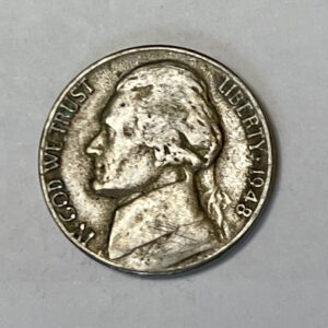 “1948 NO MINT MARK USA 5 Cents”