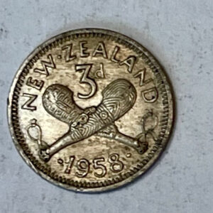 1958* New Zealand Silver 3d