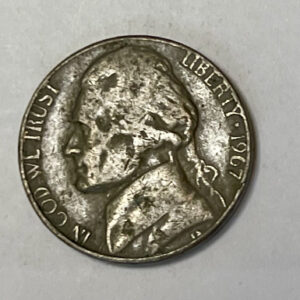 “1967 NO MINT MARK USA 5 Cents”