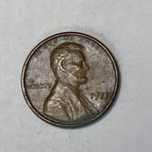 “1971 NO MINT MARK USA 1 CENT”