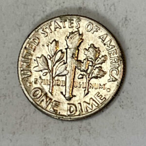 “1975  NO MINT MARK Rose Velt “NO S Proof type” USA 1 Dime”