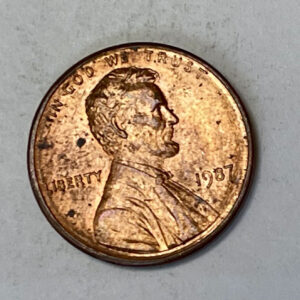 “1987 NO MINT MARK USA 1 CENT”