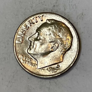 “1987 P USA 1 Dime”