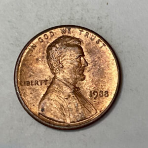 “1988 NO MINT MARK USA 1 CENT”