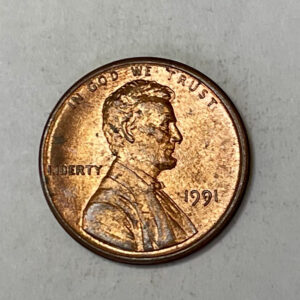 “1991 NO MINT MARK USA 1 CENT”