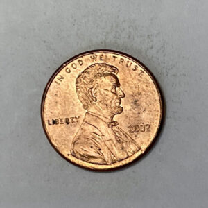 “2002 NO MINT MARK USA 1 CENT”