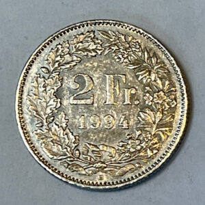 1994 Switzerland 2 Franc.