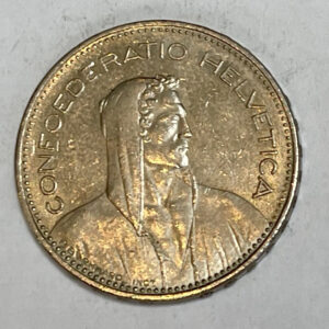 1994 Switzerland 5 Franc.
