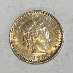 1988 Swiss 20 Rappen.