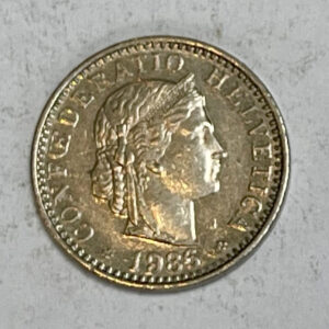 1986 Swiss 20 Rappen.